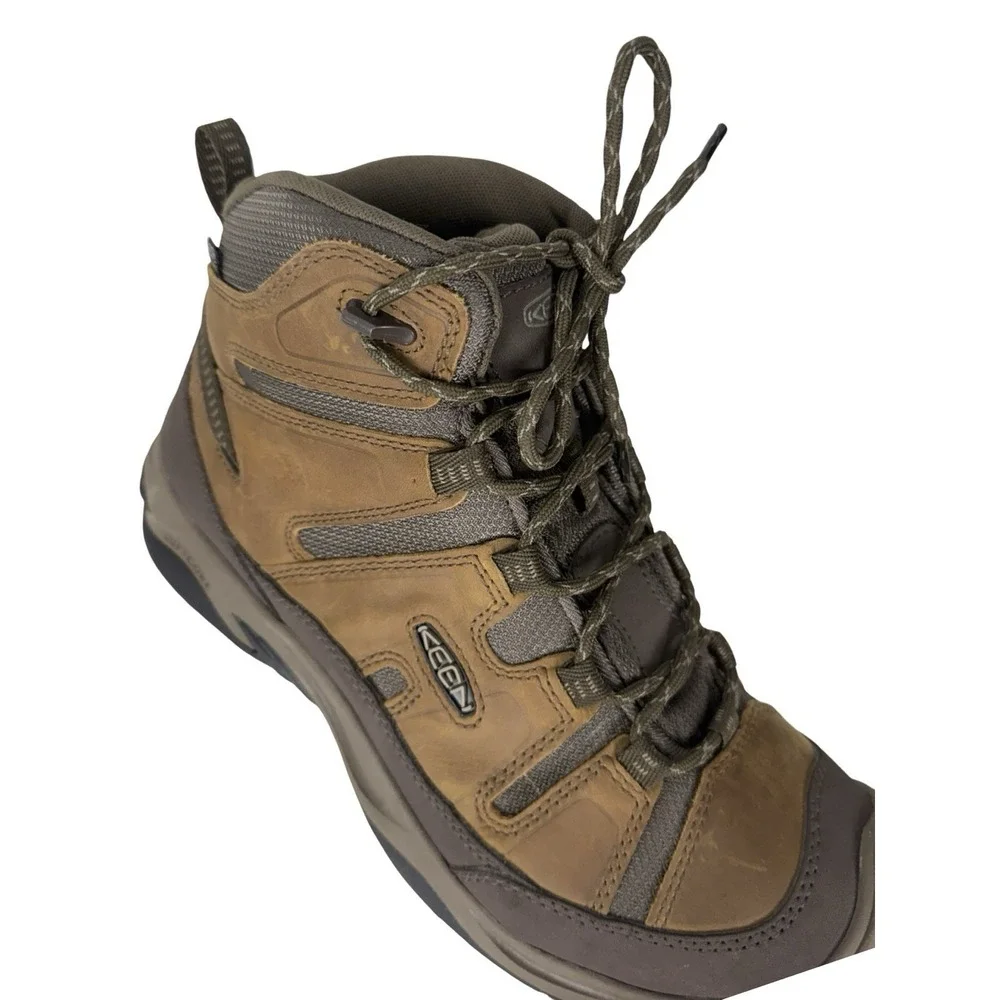 KEEN Circadia Mid WP Boots Mens Size 11 Brown Waterproof Hiking Leather Trail